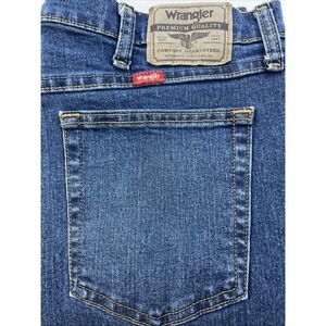 Wrangler Five Star Premium Blue Denim Relaxed Fit Mens Western Jeans Size 34